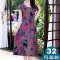 818款妈妈装棉绸连衣裙2017夏装新款短袖印花大码中老年女装 【需要其他花色请备注】 32号