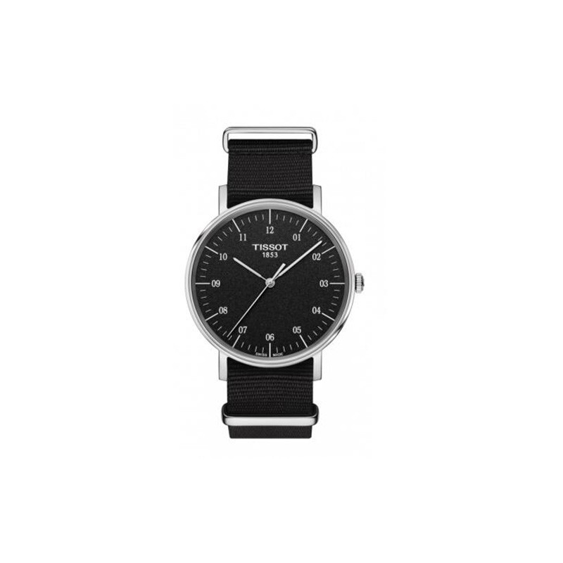 Tissot 天梭魅时系列尼龙带石英中性表 T109.410.17.077.0 黑色