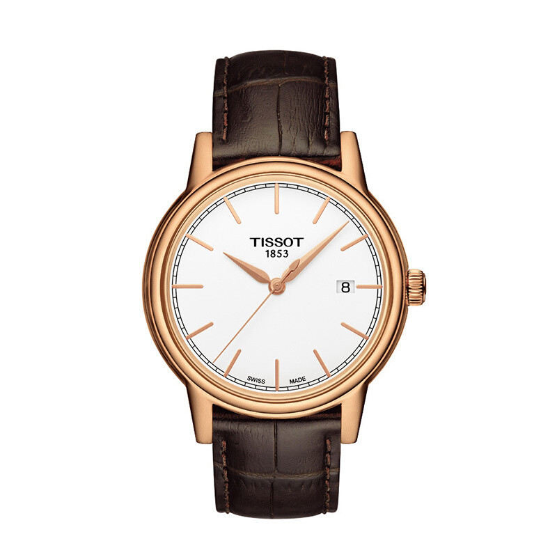 天梭(TISSOT)手表 经典卡森系列石英男表 男士手表 T085.410.36.011.00 T085.410.36.011.00白盘棕带
