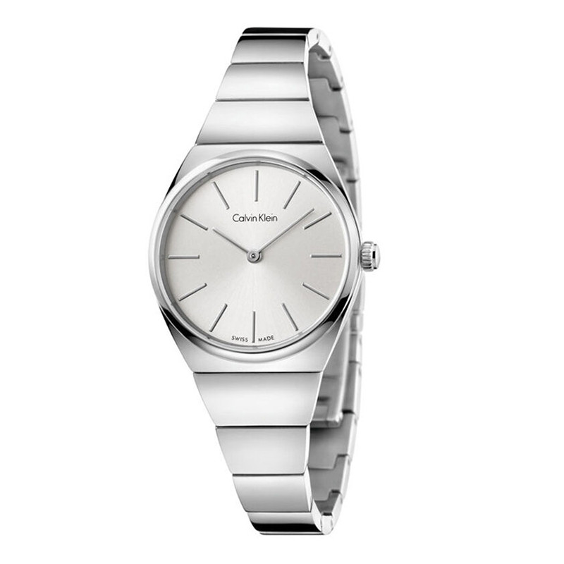 卡文克莱（CalvinKlein）手表 女表银盘银色钢带石英表K6C23146 图片色