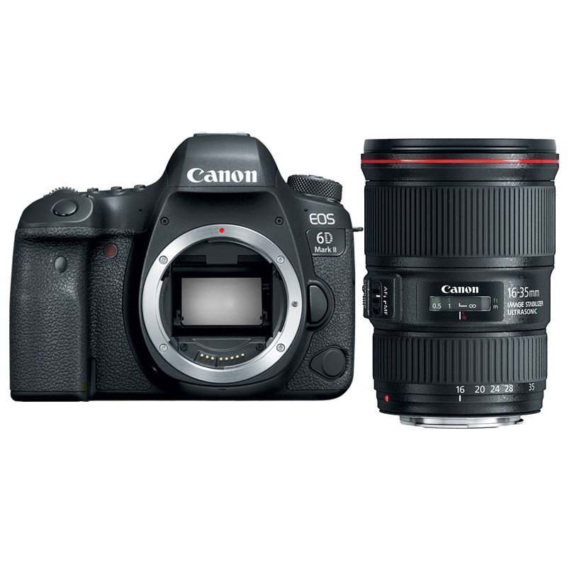 佳能(Canon) EOS 6D2（16-35mm F4） 数码单反相机 单镜头套装 约2620万像素