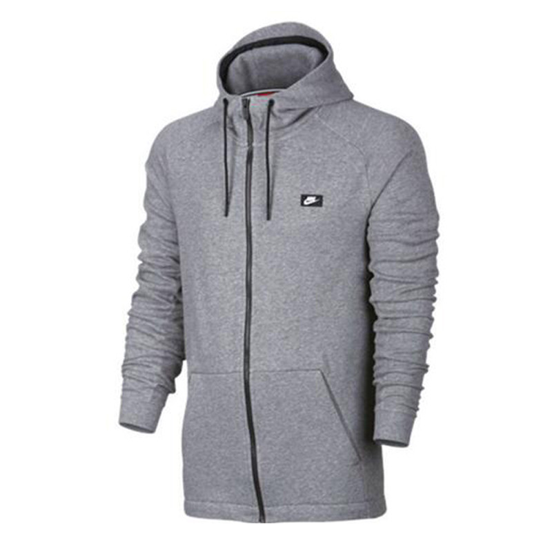 NIKE耐克2016年新款男子HOODIE 针织连帽夹克开衫外套805131-091 XL 灰色