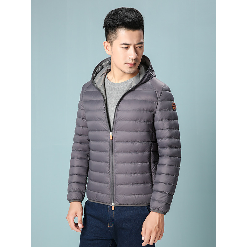 爱博尔2017冬季新款男装羽绒服保暖羽绒外套 A1612 170 灰色