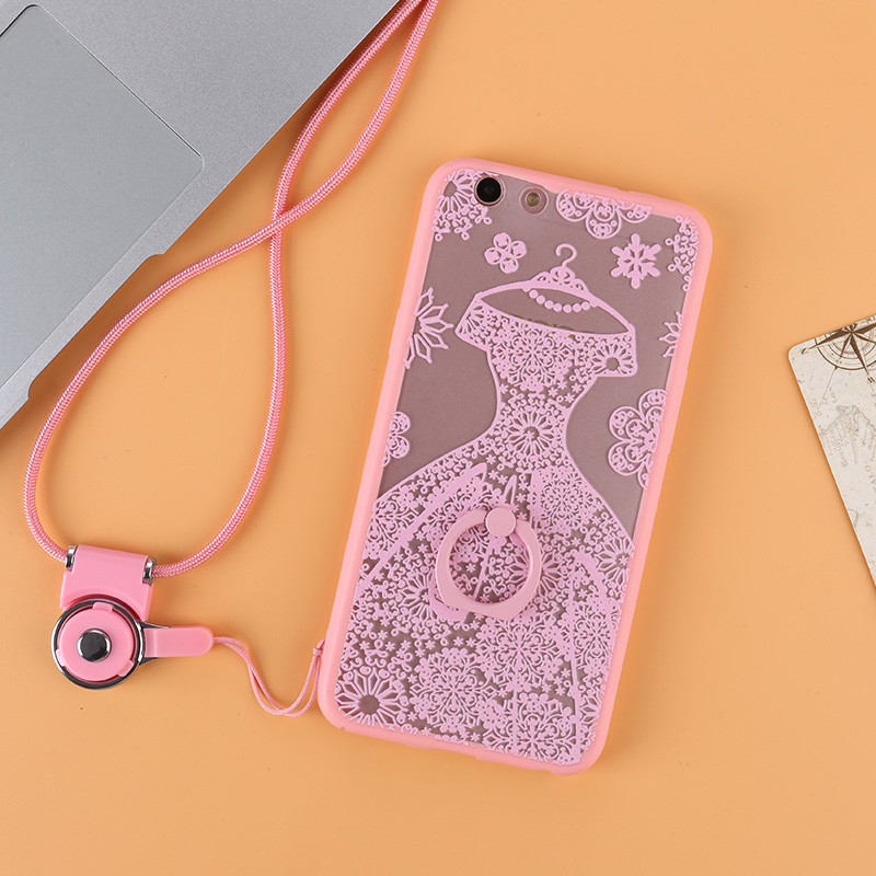 2017款vivox9手机壳viv0保护套vivix9个性x9挂绳vovi外壳防摔x9pl 粉色婚纱+粉挂绳