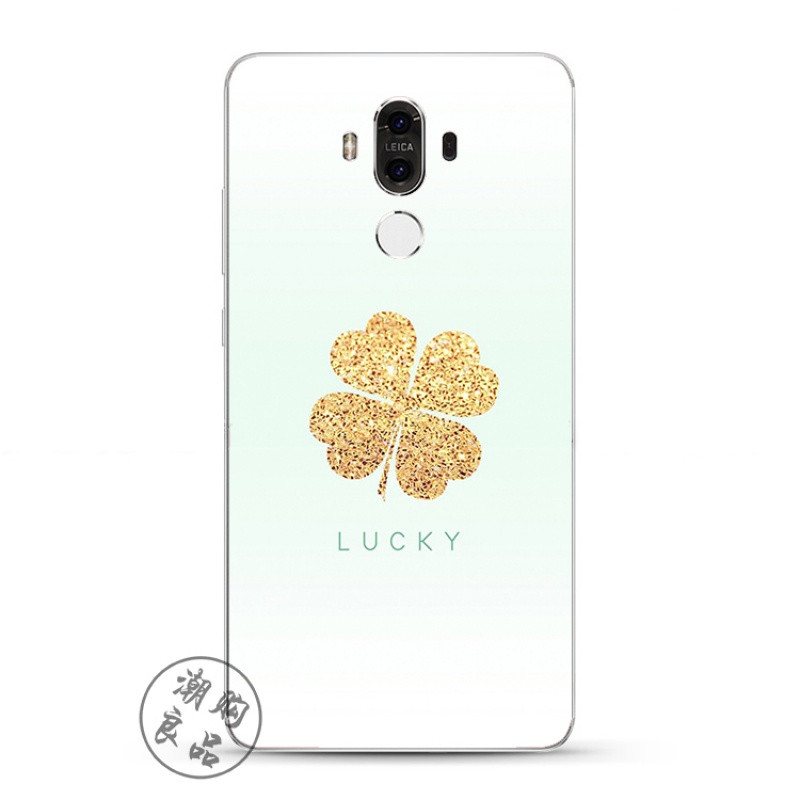 2017款华为mate9pro/8/7/nova青春版手机壳硅胶透明女款韩国简约一片叶 华为NOVA-一片金叶