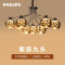 飞利浦(Philips)LED吊灯朝露 九头-68w-2700k-三档开关调光