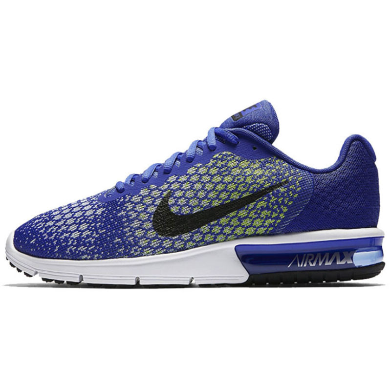 耐克女鞋2018夏秋季新款AirMax气垫鞋缓震耐磨跑步鞋852465-002 紫色852465-400 37.5