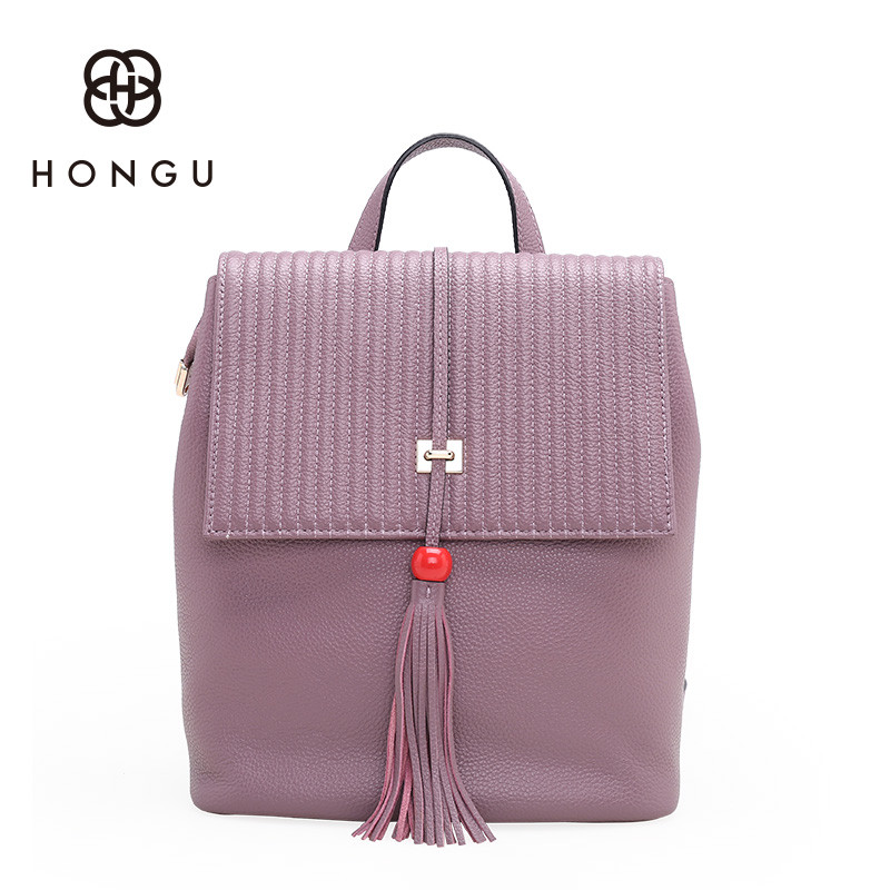 HONGU红谷女包2017新款头层牛皮潮流手提双