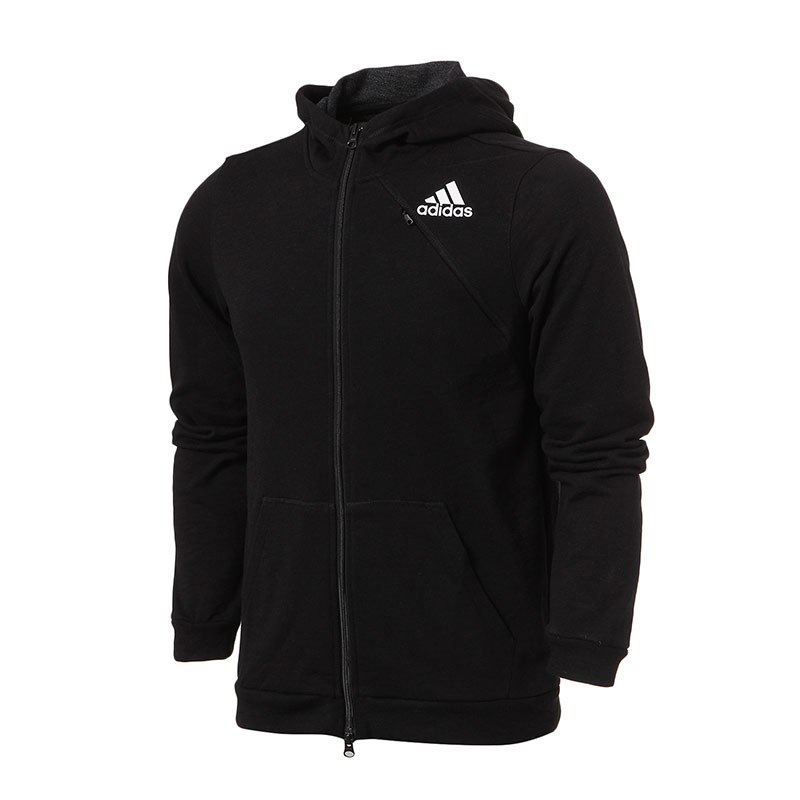 adidas阿迪达斯男子夹克外套2017年新款篮球训练跑步运动服BJ9305 XXL 黑色