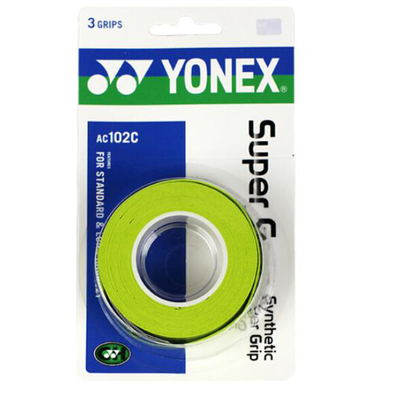 尤尼克斯YONEX羽毛球手胶 AC-102C 三条装握把胶 PU(光面)粘性吸汗带 吸汗性强 防滑经典耐用AC102C 309柠檬绿
