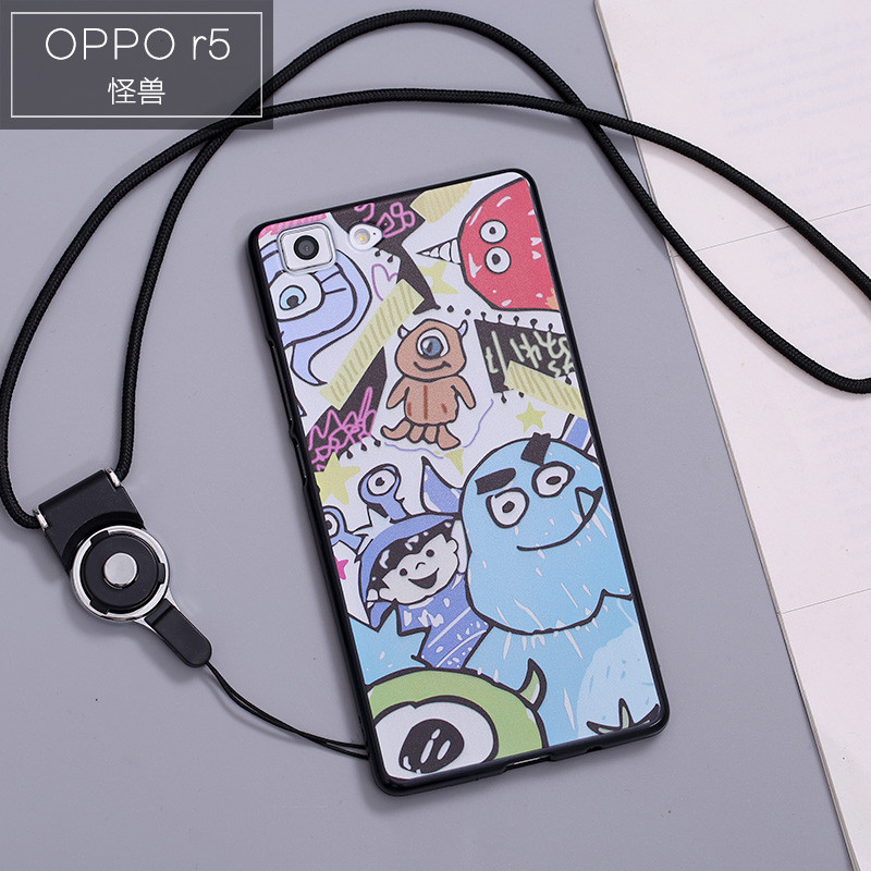 OPPOR5手机壳OPPOr5保护套0ppO软R8109女op8107防摔0pp0外壳o 怪兽-送挂绳