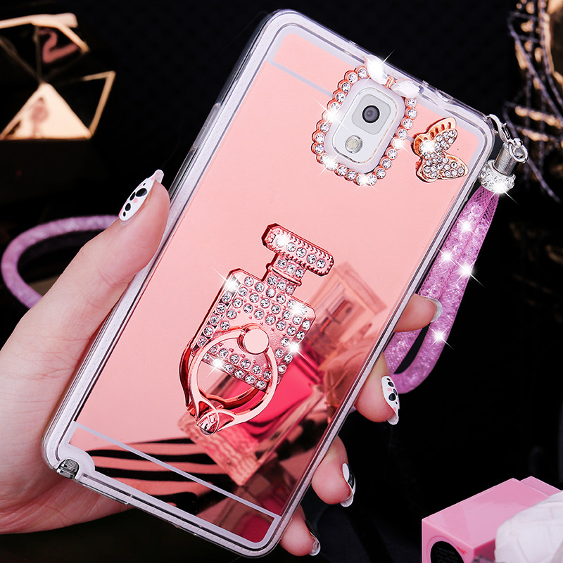 三星note3手机壳noto3n9006保护套sm-n9008v外壳n900女钻9005软 玫瑰金香水瓶