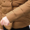 歌诺瑞丝2017冬季女装新款韩版百搭修身加厚翻领短款羽绒棉服外套女6808 XXL 红色