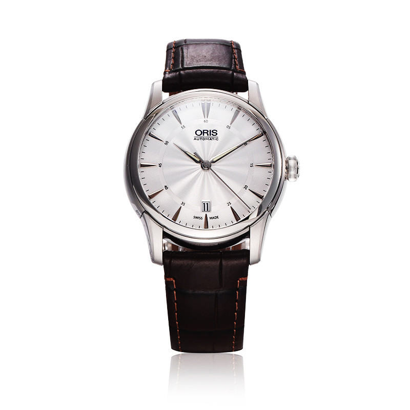 豪利时(ORIS)文化系列白色自动机械男表73376704051m手表