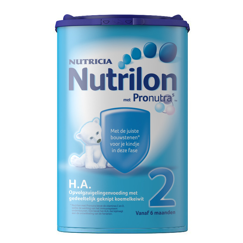 【荷兰直邮3罐】 荷兰 Nutrilon 牛栏适度HA 2段轻度部分半水解奶粉过敏腹泻 750g（6个月以上）