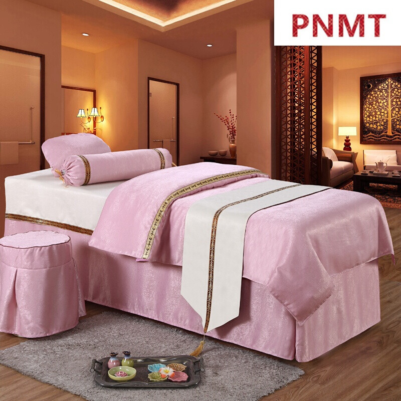 PNMT美容床罩四件套欧式定制美体按摩院床罩