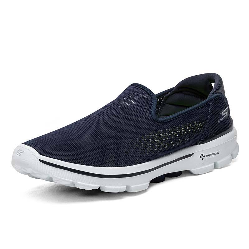 SKECHERS 斯凯奇男鞋硬地青年运动户外健步鞋男士硬地 综合训练鞋/室内健身鞋 深蓝色 43.5码
