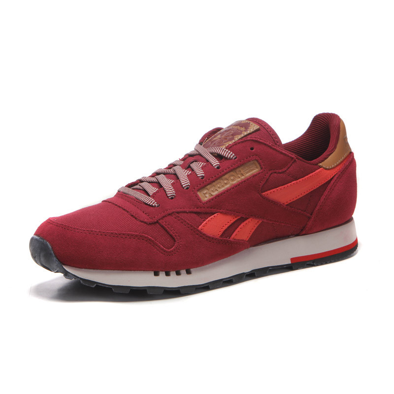 锐步Reebok2016新款男鞋休闲鞋运动鞋运动休闲V72845 红色 42.5码