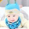 帽子春秋冬韩版婴儿帽子0-3-6-12个月宝宝胎帽幼儿帽男女童当季新品可爱卡通简约小清新多款多色可选 粉色帽子加三角巾A款 0-12个月头围（40-46