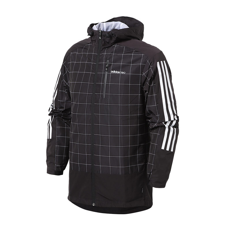 adidas阿迪达斯NEO男子外套夹克防风服2017新款休闲运动服BR8502 XXL 黑色