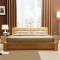 A家家具 简约现代实木床1.8米1.5北欧卧室成套家具软靠大床双人床 1.5米排骨架+2床头柜