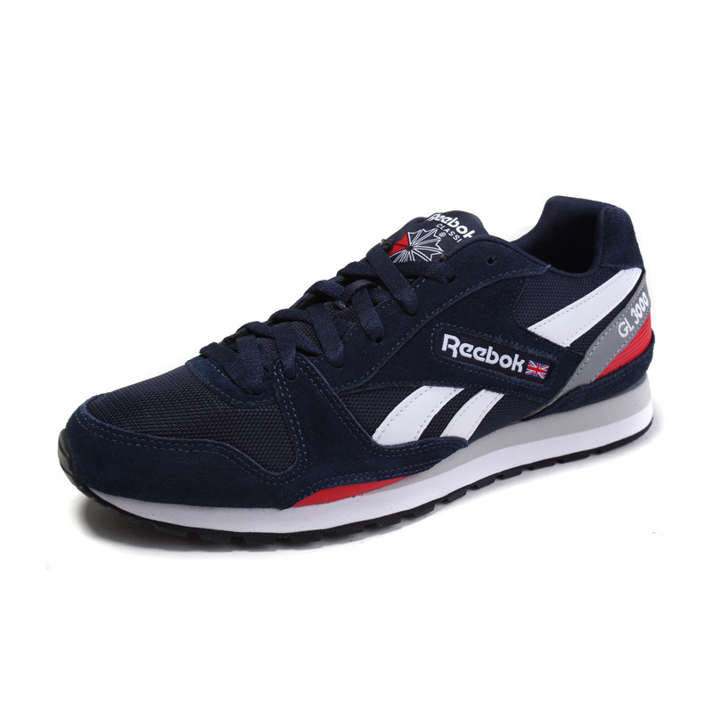Reebok锐步男鞋休闲鞋2016新款GL3000运动鞋V67648 深蓝色-M49788 40.5码