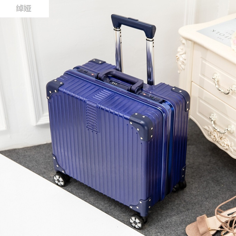 绰娅复古旅行箱16寸铝框拉杆箱女商务行李箱