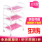 工厂美容车美容推车美发推车厨房置物架工具车带抽屉 蒙砂条带盒加厚款