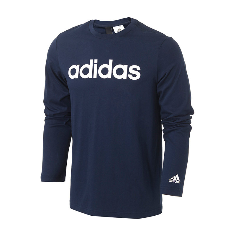 adidas阿迪达斯男子长袖T恤2017新款休闲运动服CF4959 L 蓝色