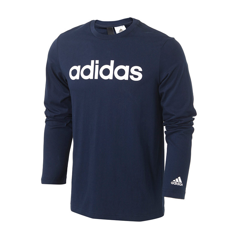 adidas阿迪达斯男子长袖T恤2017新款休闲运动服CF4959 XL 蓝色