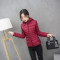 新款【天天特价】反季清仓棉衣女修身短款棉袄大码轻薄羽绒棉服冬外套 黑色2XL预售3天后发货 玫红色