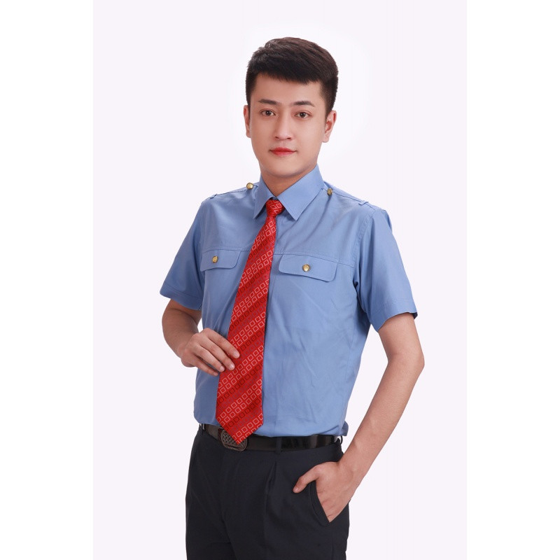 bw9新款新款男女士铁路制服衬衣短袖夏装工装工作服列车员夏裤子短袖衬衫 27 藏青色男款裤子
