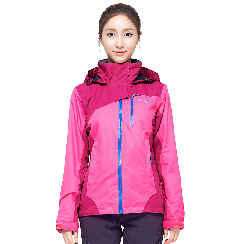 犸凯奴冲锋衣1237-2 XXL 玫红+亮玫红