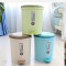 振兴 WT0104 时尚轻便卫生垃圾桶脚踏式6L塑料翻盖卫生间垃圾桶家用 绿色