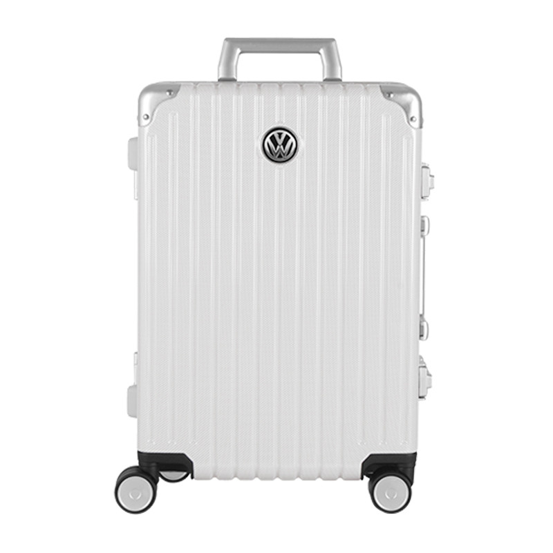 Volkswagen大众 复古旗舰款铝框行李箱 0906 24寸白色细方格