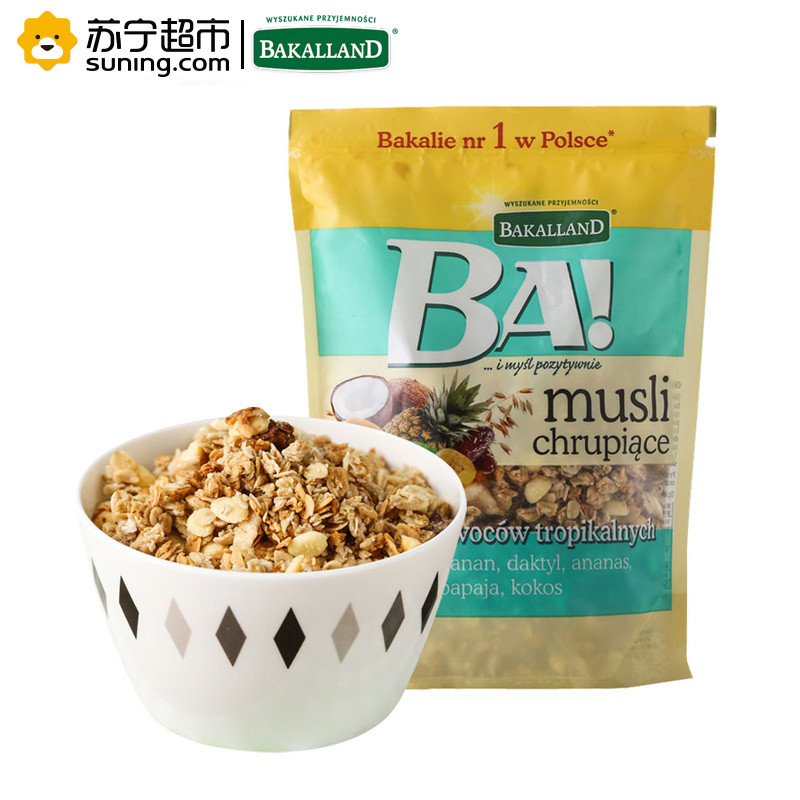 波兰进口 巴克兰热带水果混合燕麦片300g