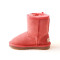 OZWEAR UGG OB007-II经典款防泼水短筒羊皮毛一体女雪地靴童鞋 栗色 34码