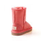 OZWEAR UGG OB007-II经典款防泼水短筒羊皮毛一体女雪地靴童鞋 栗色 27.5码