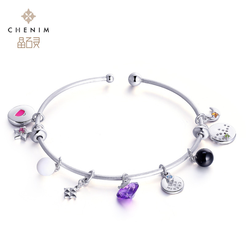 chenim晶石灵S925银Q表情DIY个性化配件送女友礼物_1 Q表情串饰7