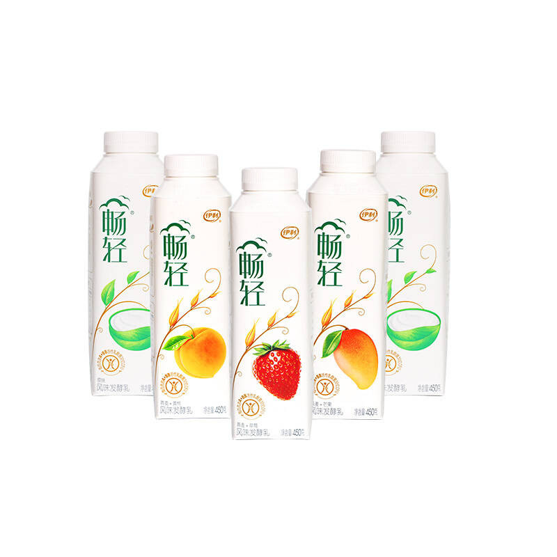 七果果伊利畅轻原味酸奶450gx8瓶产地直发