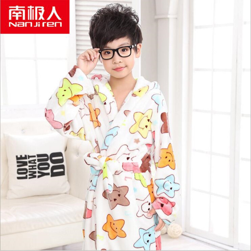 儿童法兰绒睡衣女士加大码秋冬家居服套装珊瑚绒睡衣两件套 男童星星 130建议125-135身高