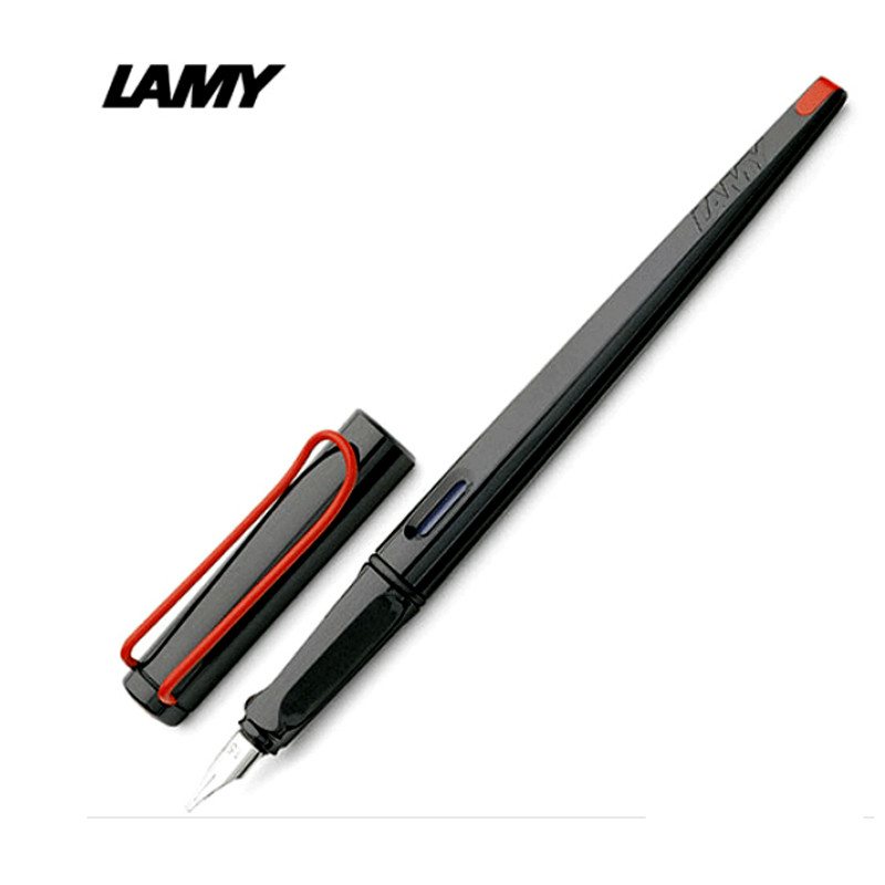 凌美(LAMY) joy喜悦系列钢笔 墨水笔艺术笔尖黑杆红夹1.1
