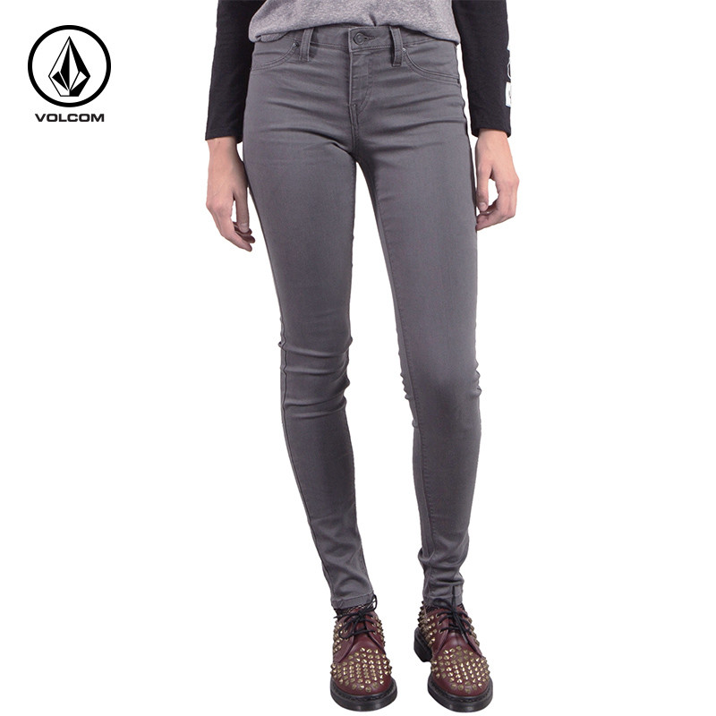 VOLCOM2017女士LIBERATORLEGGING新品时尚修身休闲裤紧身牛仔裤 1 STC/暴风云色