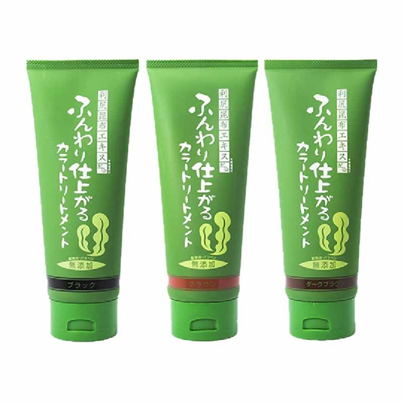 日本100%天然利kao昆布天然焗油染发膏(黑色)200g