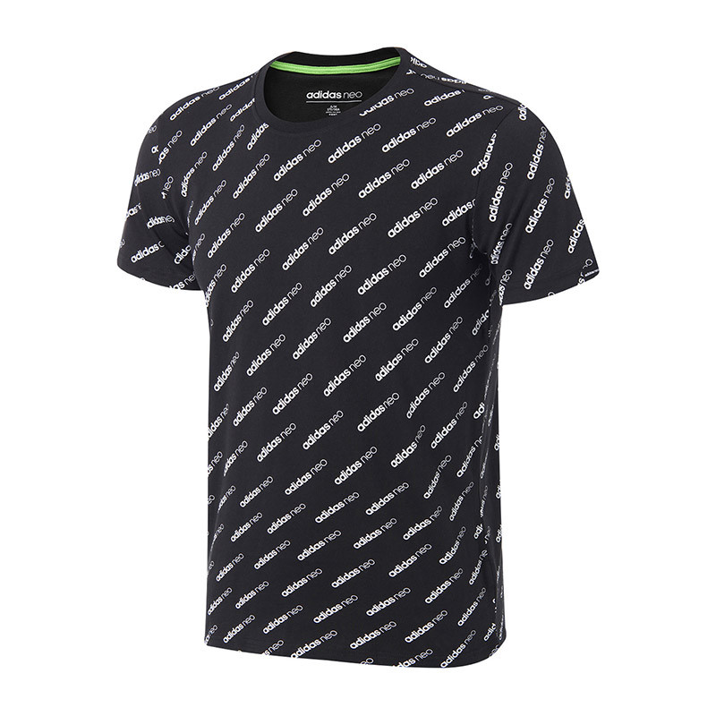 adidas阿迪达斯NEO男服郑恺同款短袖T恤2017年新款运动服BK0535 黑色 2XL