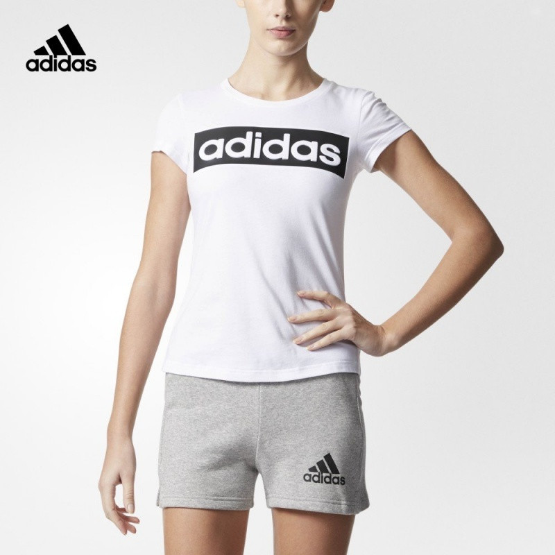 adidas阿迪达斯运动型格女子短袖T恤CE9196 L 如图
