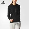 adidas阿迪达斯运动型格女子针织夹克黑S97076 M 如图