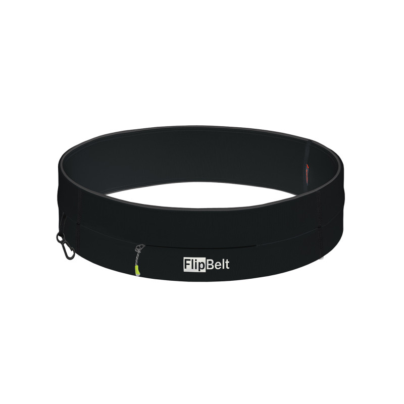 FlipBelt飞比特时尚运动储物腰包 男女通用运动手机包 S码适合腰围72-76CM 拉链款经典黑