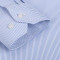 2017男士长袖条纹商务衬衫休闲职业工装衬衣免烫 42/3XL 蓝997