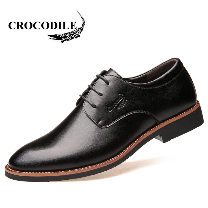鳄鱼恤 CROCODILE 男士休闲鞋英伦男鞋子休闲皮鞋WFX00372064 黑色 41码